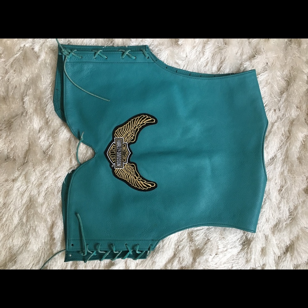 Unique hand-made leather vest